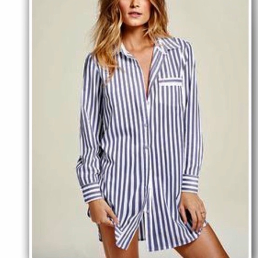 Satin Striped Victoria Secret Pajama Size XS